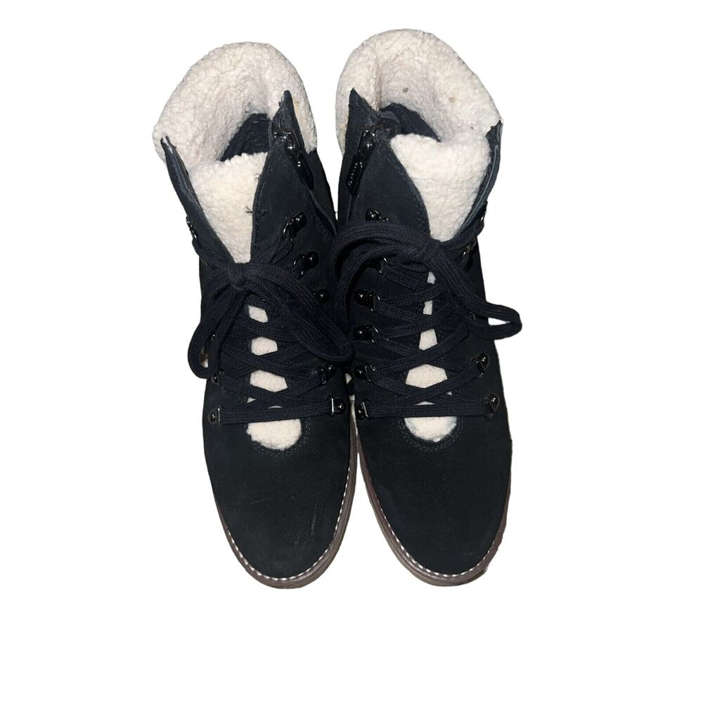 BLONDO Devin Waterproof Suede Black Ankle Boots (Size 9.5M)Combat Style